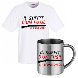 lot cadeau tee shirt et mug inox