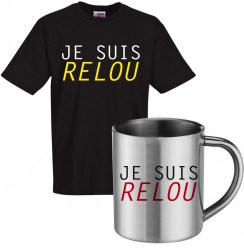 lot cadeau tee shirt et mug inox