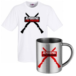 lot cadeau tee shirt et mug inox