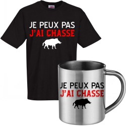 lot cadeau tee shirt et mug inox