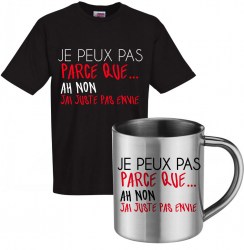 lot cadeau tee shirt et mug inox