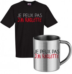 lot cadeau tee shirt et mug inox