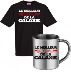 lot cadeau tee shirt et mug inox