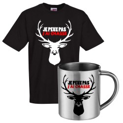 lot cadeau tee shirt et mug inox