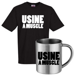 lot cadeau tee shirt et mug inox