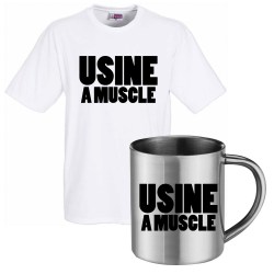 lot cadeau tee shirt et mug inox