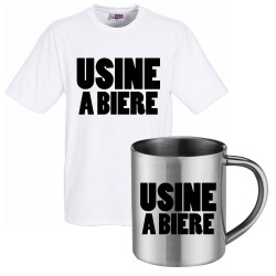 lot cadeau tee shirt et mug inox