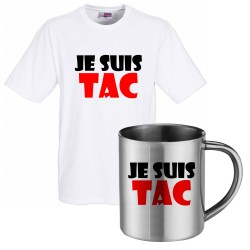 lot cadeau tee shirt et mug inox