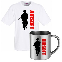 lot cadeau tee shirt et mug inox