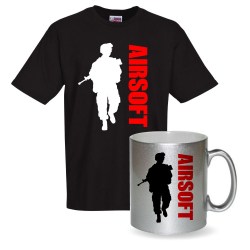 lot cadeau tee shirt et mug inox