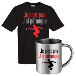 lot cadeau tee shirt et mug inox