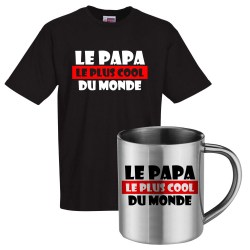 lot cadeau tee shirt et mug inox