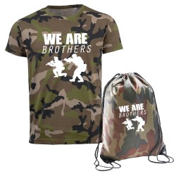 ensemble camouflage tee shirt et sac a dos