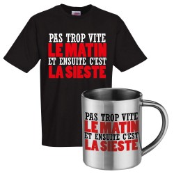 lot cadeau tee shirt et mug