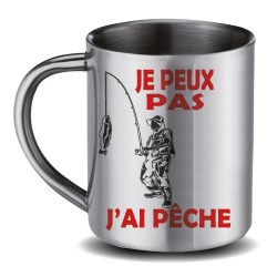 MUG INOX  Peux Pa J'Ai Pêche