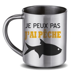 MUG INOX  Peux Pa J'Ai Pêche