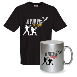 lot cadeau tee shirt et mug chasse 