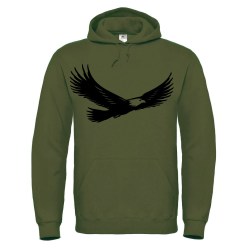 sweatshirt à capuche noir chasseur