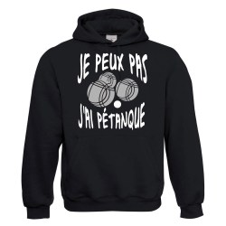 sweatshirt à capuche noir bouliste