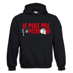 sweatshirt à capuche noir bouliste