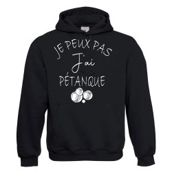 sweatshirt à capuche noir bouliste