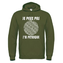 sweatshirt à capuche kaki bouliste