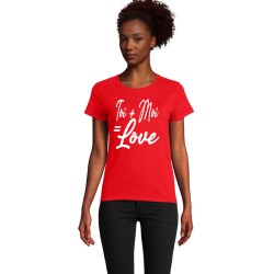 tshirt love femme