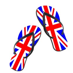 tongs drapeau anglais