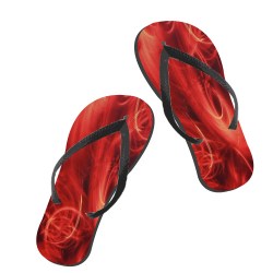 paire de tongs espace rouge