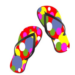 paire de tongs multicolore